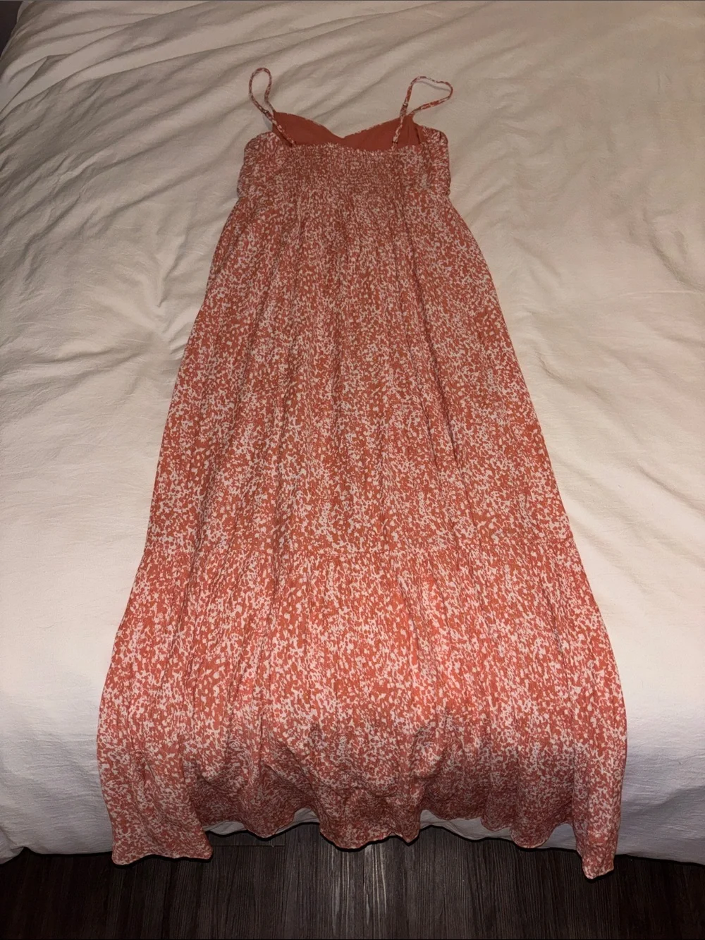 Abercrombie & Fitch Coral Print Maxi Dress